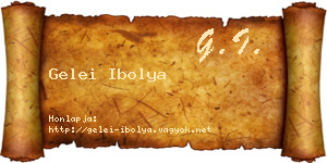 Gelei Ibolya névjegykártya