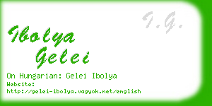 ibolya gelei business card